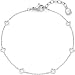 Produktbild JEWELS BY LEONARDO Armband Ciao Janna  feine Arm-Kette aus silberfarbenem Edelstahl  Spiegel-Ankerkettchen mit stilisierten Kleeblatt-Ornamenten  17,5-19,5 cm Länge  Schmuck Geschenk  023899