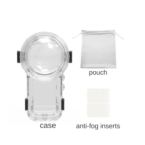 Unterwassergehäuse für Insta360 X5 – 60m Wasserdicht mit Tragetasche & 20 Anti-Beschlag Einsätzen