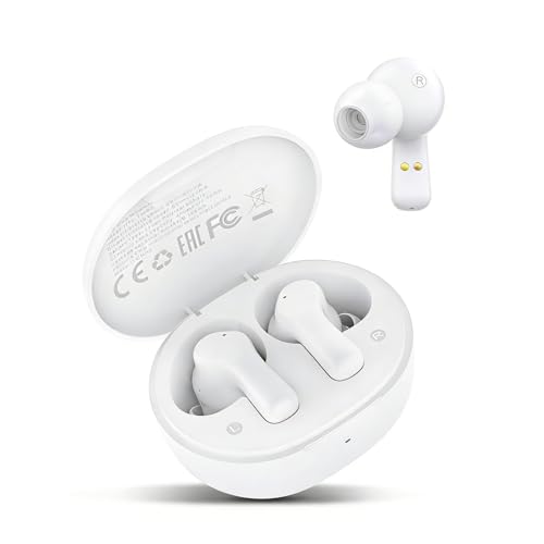 HTC True Wireless Earbuds 1 - Bluetooth Wireless Earphone Stereo Deep Bass with USB C Charging Case,32 Hour Playtime,Built-in Microphone & Touch Control - Ideal for Driver, Work, Sport