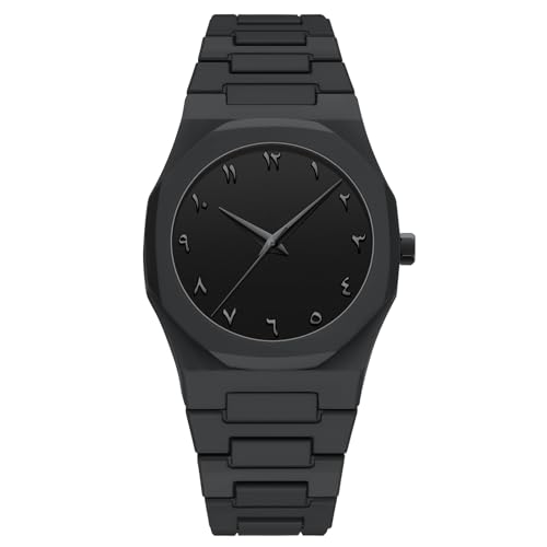 Image of Watch for Man Analog Minimalism Dial Quartz Mens Watch Business Black Wrist Watch Polycarbonate Strap Waterproof