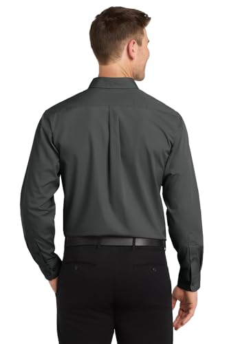 Image of Port Authority Men's Long Sleeve Carefree Button-Down Poplin Shirt
