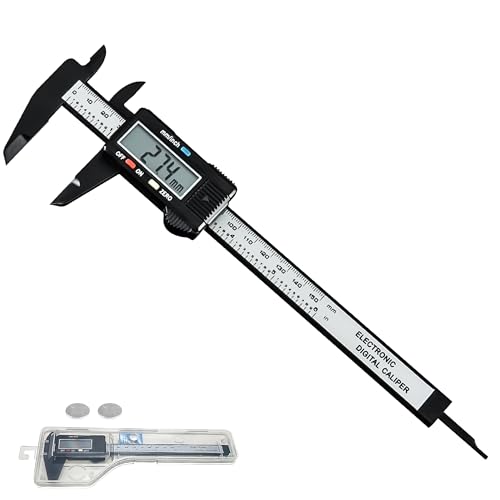 HEA Digital Vernier Caliper, Electronic Calipers Measuring Tool with Large LCD Screen 150mm 0-6, Digital Micrometer with MM/Inch Unit Conversion, Auto-off