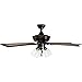 Prominence Home Glenmont, 52 Inch Farmhouse LED Ceiling Fan with Light, Pull Chain, Three Mounting Options, Dual Finish Blades, Reversible Motor - 40278-01 (Oil-Rubbed Bronze)