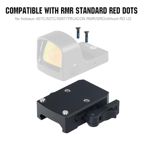 ohhunt Red Dot Mount Picatinny Quick-Release Mount Riser Compatible with Trijicon RMR/SRO/Holosun 407C/507C/508T (RMR Footprint 7.5mm) by ohhunt - Used condition - Image 2