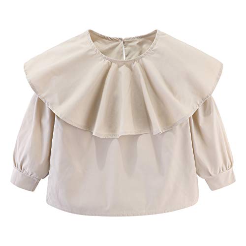 Image of Mud Kingdom Girls Long Sleeve Blouse Button Down Solid Color Loose Fit