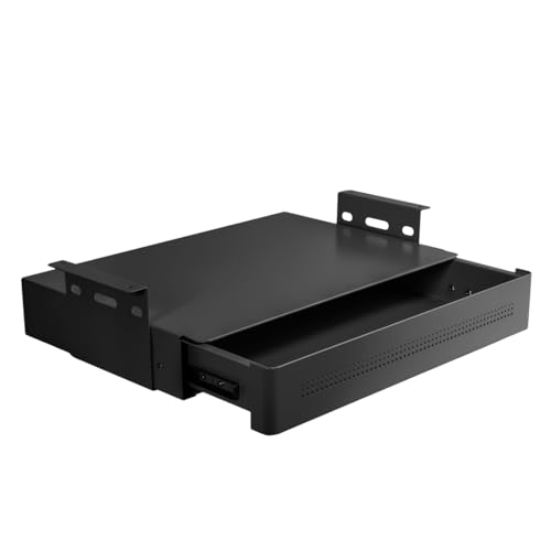 Spacetronik Schublade Unter Schreibtisch, Schreibtisch-Organizer aus Stahl mit 8 kg Traglast, Untertisch Schublade Organizer für Büro, Homeoffice, Leise & Stabil, 480x307x117 mm