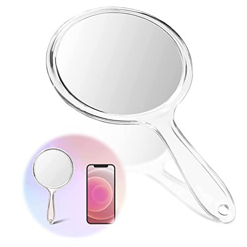 Hi.fancy Mirror Handheld 1X & 3X Hand Mirror With Handle Double Sided Handheld Mirror Makeup Mirror Magnifying (11 * 20 Cm) #TOP2