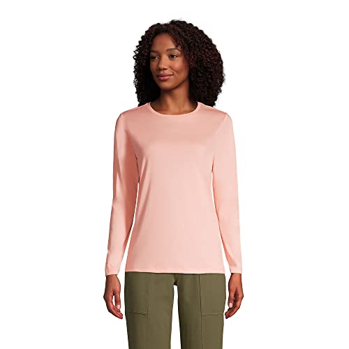 Lands' End Women's Relaxed Supima Cotton Long Sleeve Crewneck T-Shirt