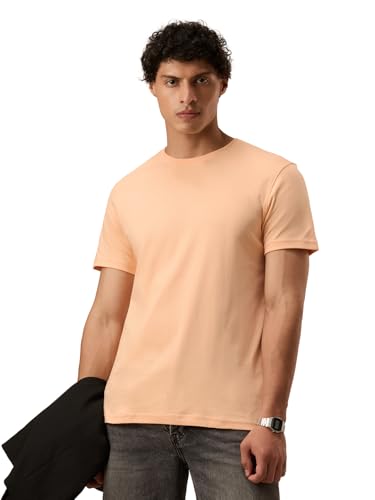 Image of The Souled Store Supima: Men and Boys Short Sleeves Round Neck Solid Premium Basic Casual Lightweight Easy to Style Everyday Streetwear Trendy Supima T-Shirt