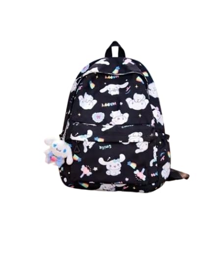 Waterproof Casual Backpack for Girls & Women Stylish Trendy School and College Bag 17" x 12" Durable Daily Use Black-picture-27