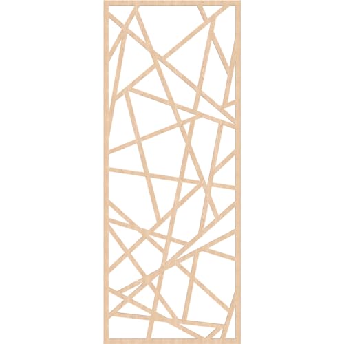 Image of Conway Decorative Pierced Fretwork Wood Wall Panels, 37 3 /8 inchW x 94 3 /8 inchH x 3 /8 inchT, Red Oak