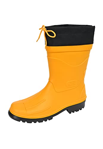 MADSea Nils-Hannes - Botas de agua para hombre, amarillo negro, 44 EU Cover