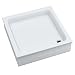 Produktbild Sellon24® Duschwanne mit Träger Weiß Stabil Glatt Dusche Styroporträger Duschkabine Duschtasse Acryl Quadrat Rechteck Befliesbar Tief (90x90x26)