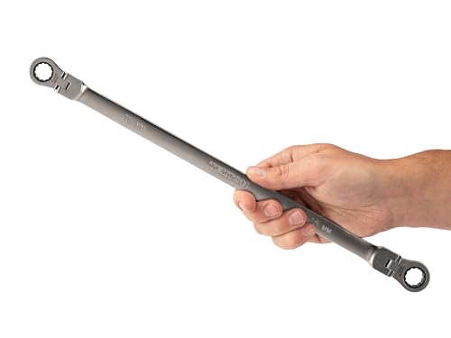 Image of TEKTON 13 x 15 mm Long Flex Head Ratcheting Box End Wrench | WRB36413