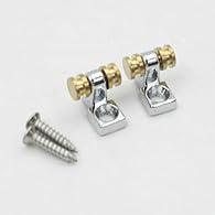 Guitar string tree compatible with Strat Tele style electric guitar. Materials:The roller of the string retainer guides are made of brass,base are zinc alloy.good durability and corrosion-resistance. String guides retainer can improves performance fo...