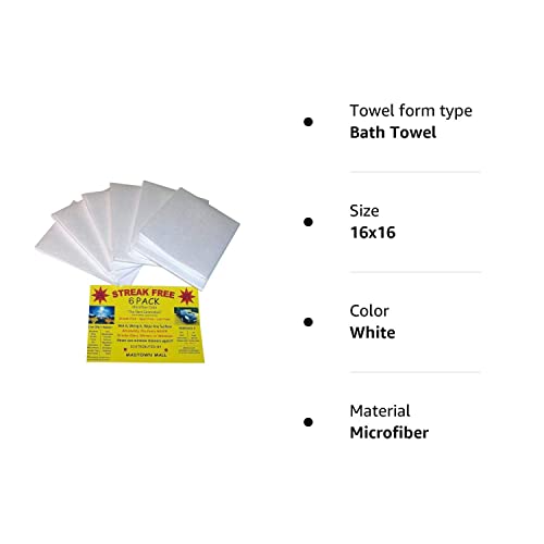 Streak Free Microfiber Cloth “As Seen On Tv” 6 Pack #TOP1