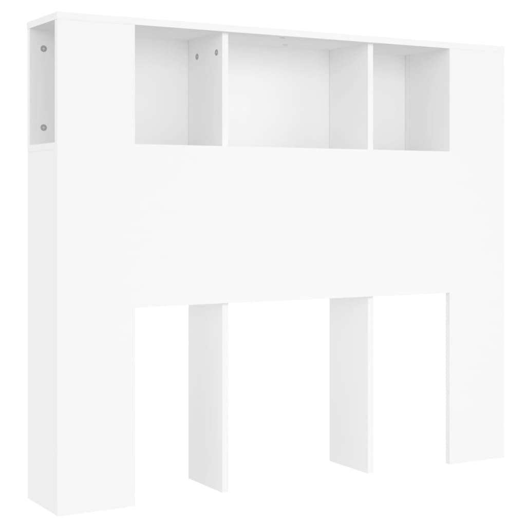 vidaXL Headboard Cabinet White 120x18.5x102.5 cm — image 1
