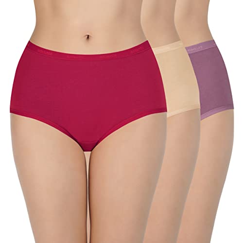 Image of Amante Solid Cotton Full Brief Panty Pack(Pack of 3)