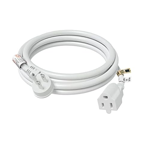FIRMERST 6ft Flat Plug Extension Cord, 14 AWG White Cover