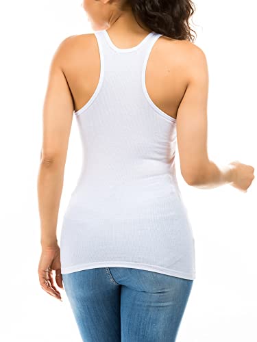 Cotton Ribbed Racerback Tank Tops for Women Basic Workout Athletic Tanks Gym Tank Top Yoga Shirts Pack 1-44