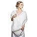 Kunstpelz Schal wickeln Cape Stola Schal Bolero Jacke Mantel, Braut Schal weiß warm Shrug Kleid Schal