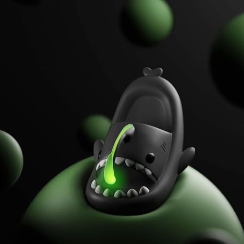 Shark Slides Angler Fish, Shark Slippers, Glow In The Dark, Super Soft, Comfy, Super Soft Environmental EVA4