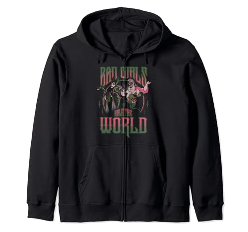 Sweat Disney Villains Bad Girls Rule noir à capuche zippé pour adulte