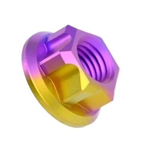KIZUNA Tools M5 M6 M8 M10 M12 A3 �t�����W�˂��i�b�g TC4 GR5 �`�^������(Purple,M10x1.25mm(OD-18 H-8)