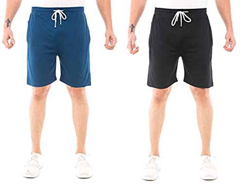 Image of Epoxy Men's Combo Shorts Pack - Sports, Gym, and Bermuda Shorts for Men - Pack of 2 - Cotton Fabric, Zipper Pocket, and Stylish Design - Summer Wear and Fitness Essentials