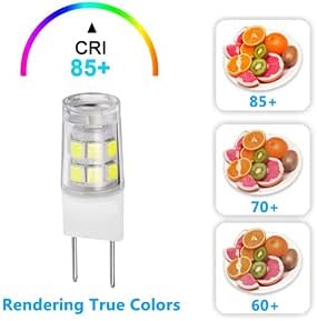 Miniatura 3 de Bombilla G8, G8 GY8.6 con base de dos pines, no regulable, base T4 G8, bi-pin xenón tipo JCD, LED de 120 V, 35 W, bombilla halógena de repuesto para