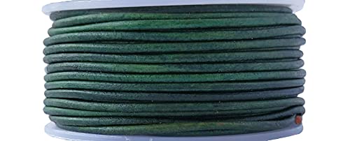 Cords Essentials Round Genuine Leather String Cord, Rope for Jewelry Making Necklaces, Bracelets, Kumihimo Braiding, Wraps