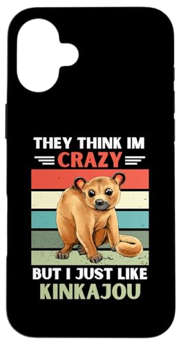 ���B���e�[�W They Think Im Crazy But I Just Like Kinkajou Lover �X�}�z�P�[�X iPhone 16 Plus �p