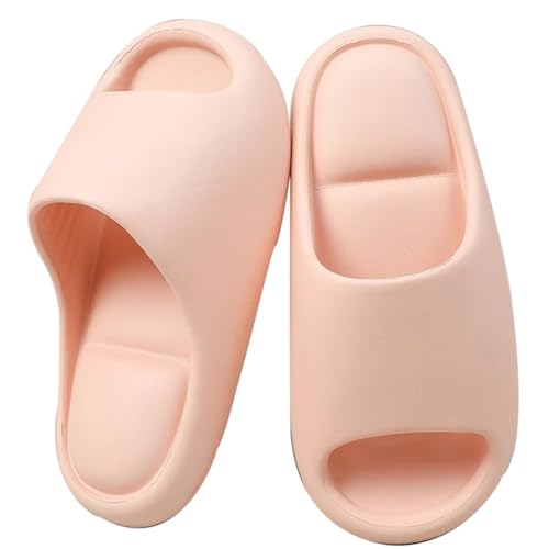 Men's and Women's Cloud Slippers, Indoor Slippers, Bathroom Sandals, Ultimate Comfort Lightweight, Thick Sole Non-Slip, Easy to Clean(Pink,Eur40-41)