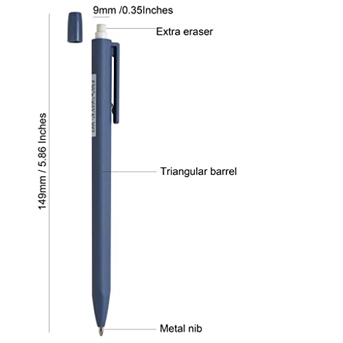 Idcrea Cute Mechanical Pencils Aesthetic 0.7 Mm Set 6 Pencils 4 Tubes Leads And 1 Eraser Triangular Barrel Candy Colors For School Writing Drafting Girls Gift #TOP2