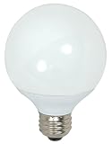 Satco S7301 - 9 Watt CFL Light Bulb - Compact Fluorescent - G25 - 40 W Equal - 2700K Warm White - 82 CRI - 55 Lumens per Watt - 15 Month Warranty