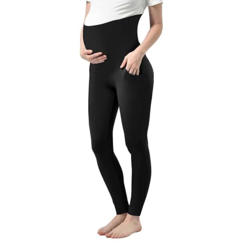 Stanpetix Maternity Joggers for Women - Maternity Casual Pants Activewear Women's Pregnancy Sweatpants with Pockets (Black,XX-Large)