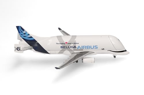 herpa avión Modelo Airbus Industries BelugaXL -XL#6, Miniatura a Escala 1:500, Pieza de colección, Modelo sin Base, Metal