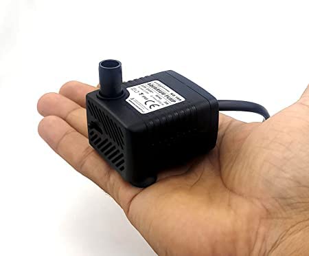 Image of (150L /H, 2W, 40 Hmax) Submersible Water Pump with RGB Light for Small Fountain, Fish Tank, Pond with 1.5m Power Cord