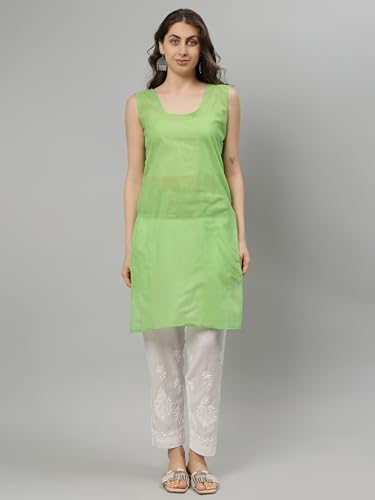 Image of Seva Chikan Hand Embroidered Lucknowi Chikankari Georgette Kurta with Inner Slip SCL4711