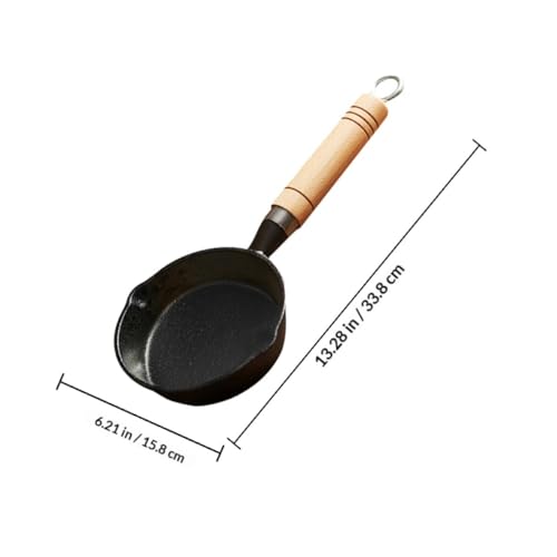 Petites casseroles en fonte noire avec poignée bois x2