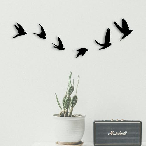 Image of MODERN BOIS ART 6 Pieces of Bird wall art for mome decor | Boho Art Wall Art for Living Room, Office, Bedroom | Wall Decor Hanging Items | Wall Decorative Items Best for Gift, Pack of 6