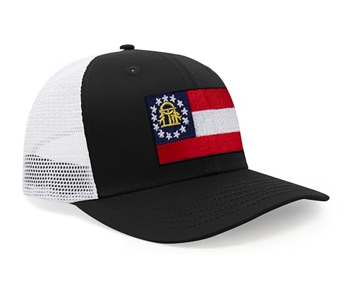 Image of International Tie State Hat for Men and Women, Adjustable Snapback Trucker Baseball Cap with Embroidered Patch