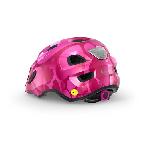 MET - Hooray MIPS Children's Cycling Helmet In Pink / Hearts Size Extra Small (46-52 cm), Pink Hearts Glossy, XS - Image 2
