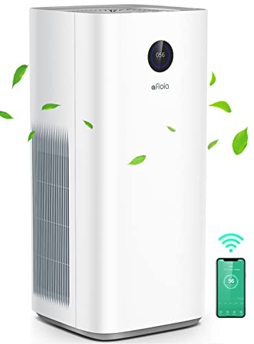 Afloia Purificateurs d'air pour maison grande pièce jusqu'à 1800 pieds carrés, WiFi intelligent, contrôle d'application, capteur PM2,5, véritable filtre HEPA Cover