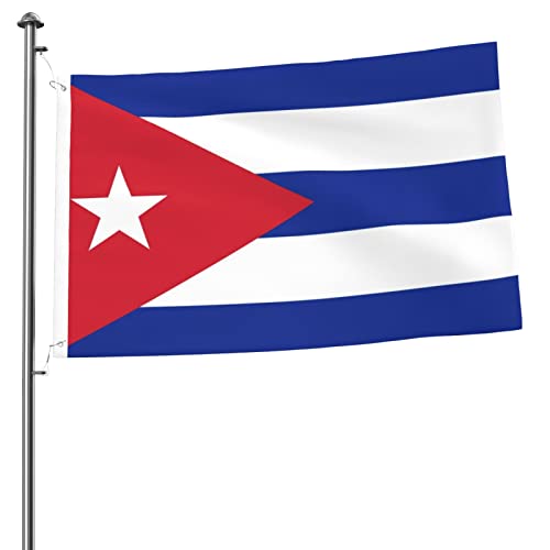 Bandera cubana Bandera 2x3 FT Doble cara exterior, Bandera grande Casa Bandera Patio Decoración al aire libre