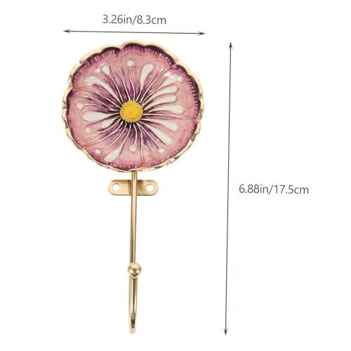 Patère murale en forme de fleur vintage pour entrée et bureau
