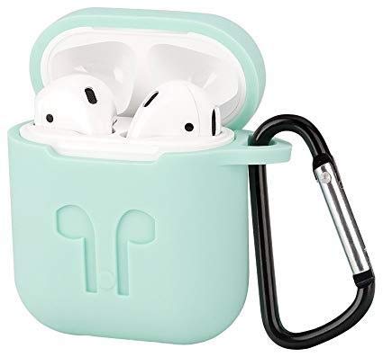Be-one Waterproof Protective Shock Silicone Charging Cover and Skin with Anti-Lost Strap Suitable for Air Pods (Green)