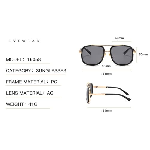 Lunettes de soleil rétro de qualité supérieure avec monture fine en métal - 2