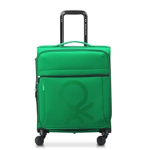 DELSEY Paris x United Colors of Benetton – Color Block – Flexibler Koffer 76 cm x 51 cm x 32 cm – 104 l – XL, grün, extra-Large, Trolley Case/Upright
