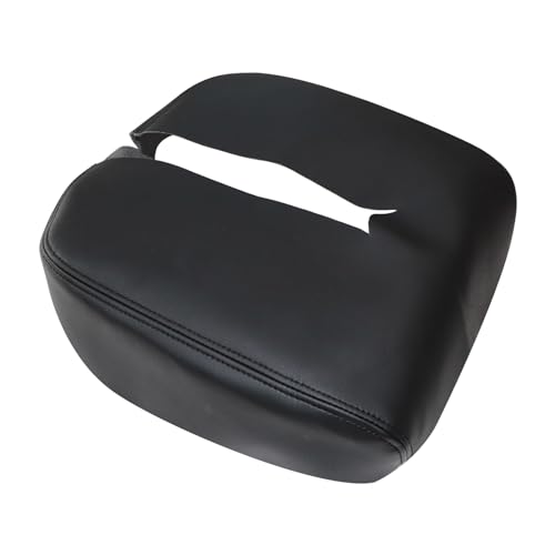 Vigoraze Leather Center Console Armrest Cover Skin Black Compatible with Chevy Silverado Avalanche Tahoe Compatible with GMC Sierra 2007 2008 2009 2010 2011 2012 2013 2014
